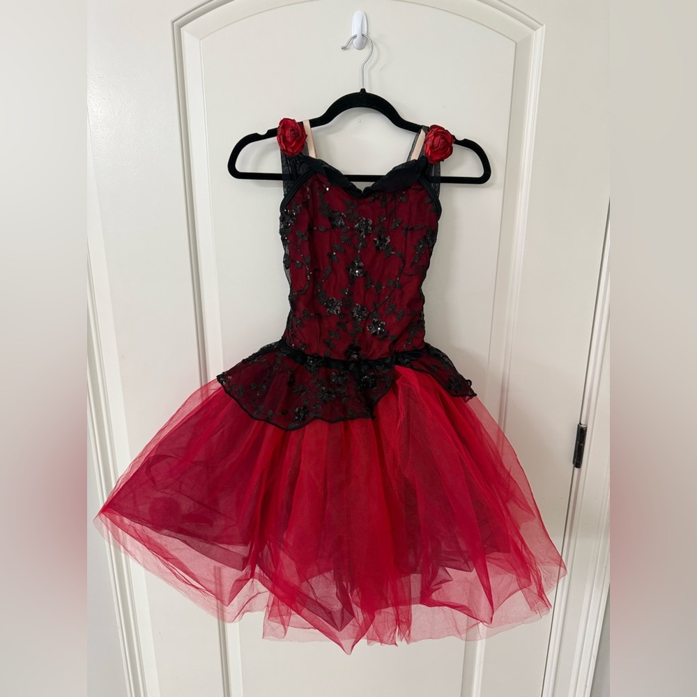 Weissman Elegant Red and Black Ballet Costume